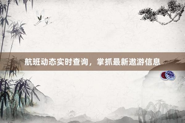 航班动态实时查询，掌抓最新遨游信息